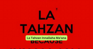 La Tahzan Innallaha Ma'ana