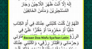 Bacaan Doa Nisfu Sya'ban Latin