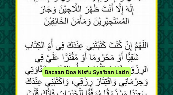 Bacaan Doa Nisfu Sya'ban Latin